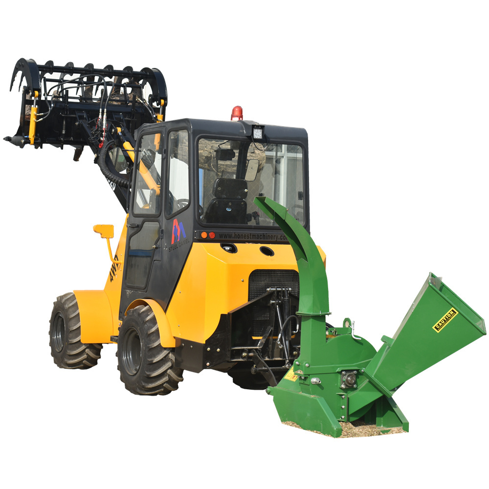 side boom flail mower wheel loader with telescopic boom for municipal work