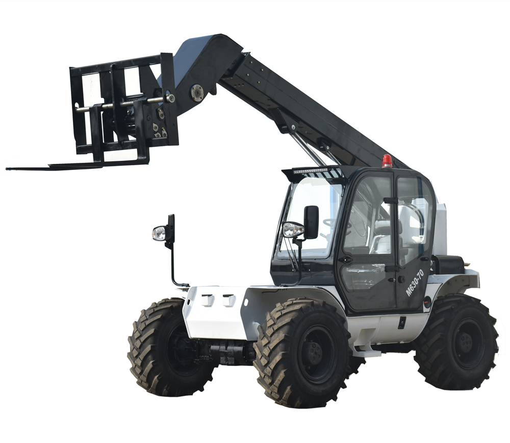 Heavy duty 3 ton capacity 7m telescopic sie boom telehandler forklift with 360 rotating forklift carriage