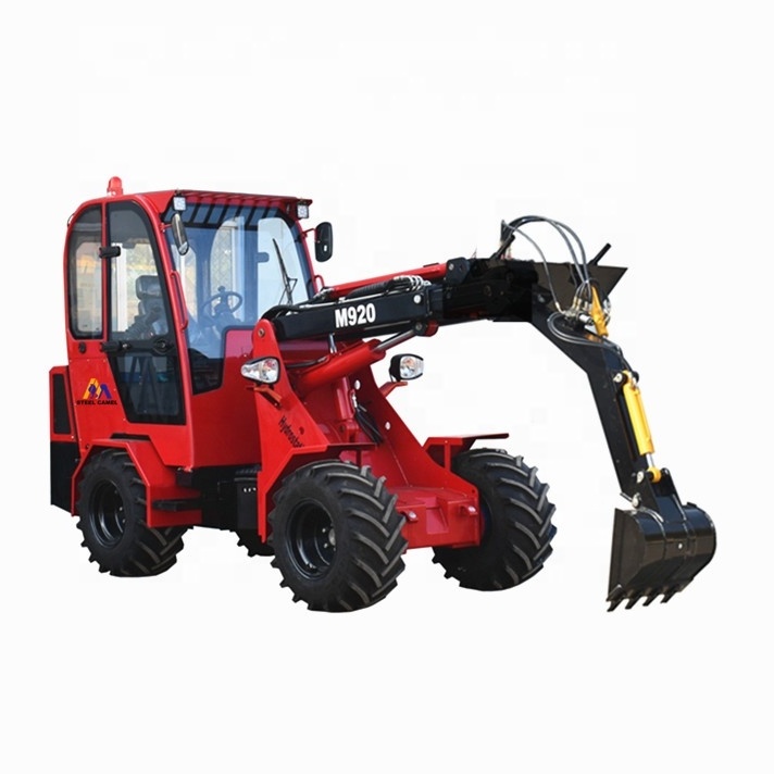 steel camel 2ton telescopic wheel loader m920 articulated 4wd front end tractor farm loader with forestry mulcher