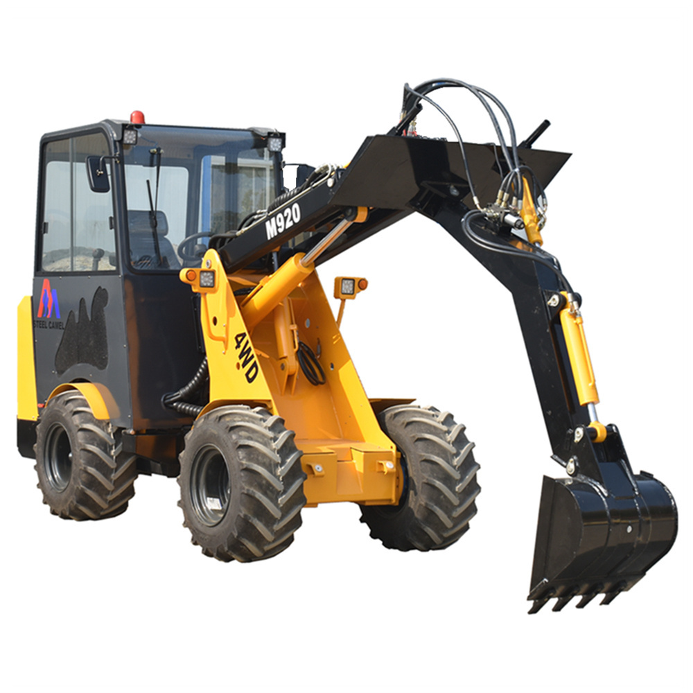 side boom flail mower wheel loader with telescopic boom for municipal work