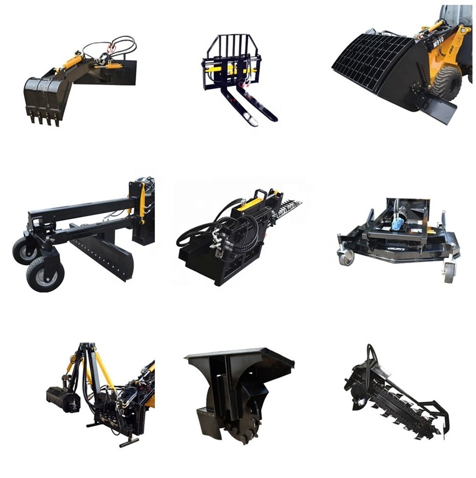 Mini Excavator Skid Steer Backhoe Loader Tractor Attachments Hydraulic Earth Auger/Digger/Hammer/Breaker/Sweeper/Snow Blower