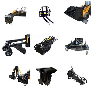 Mini Excavator Skid Steer Backhoe Loader Tractor Attachments Hydraulic Earth Auger/Digger/Hammer/Breaker/Sweeper/Snow Blower