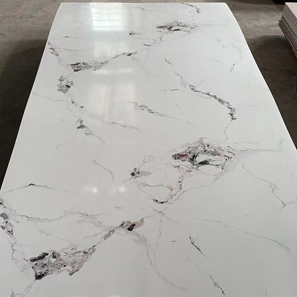 2023 Manufacturer Hotsale Stone Panels 4x8 Pvc Marble Sheet UV coating PVC wall panel PVC marble sheet new color low price