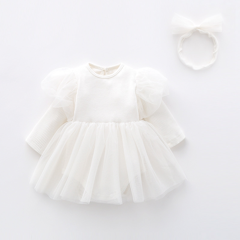 Hongbo 2023 Custom New Princess Clothing Baby Girls Tulle Dresses Toddler Kids Puff Long Sleeve Spring & Autumn Baby Dress