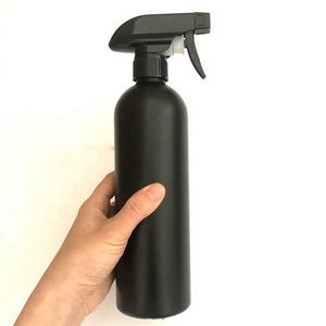 500ml 17oz Customized Hdpe Matte Black Empty Cleaner Trigger Spray Bottle