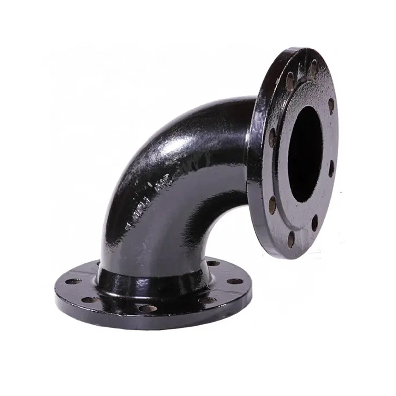 ISO2531 DN80 DN125 DN1400 Ductile Iron Pipe Fitting Double Flange 45 90 degree Elbow Bend for Water