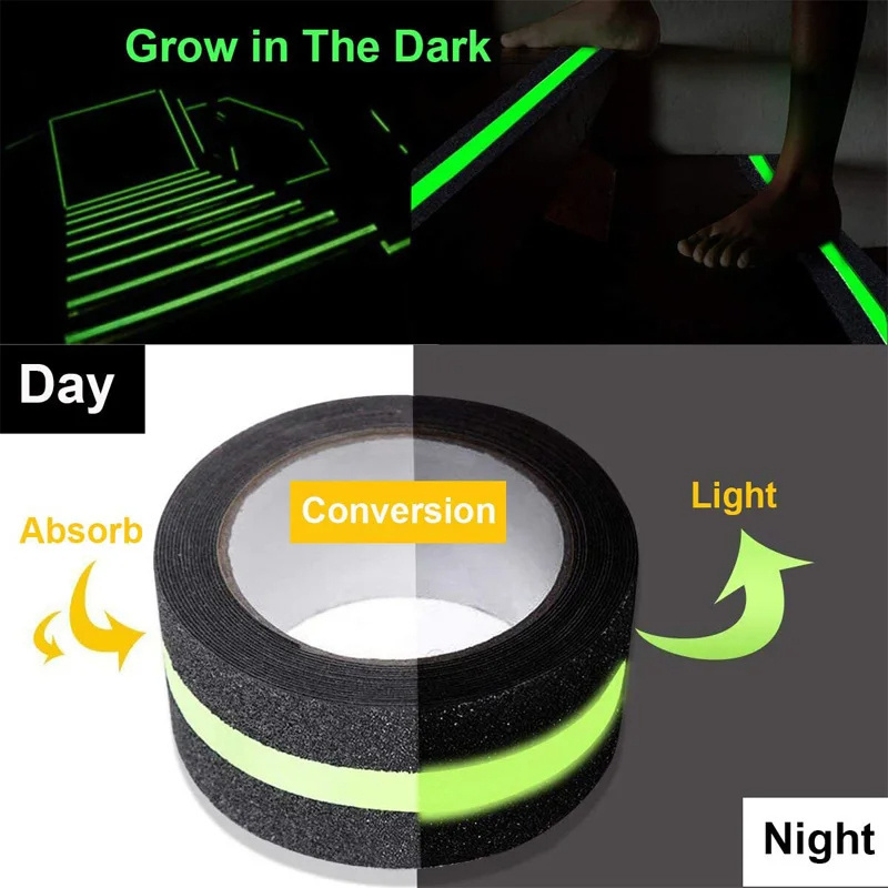 Factory Safety Anti Slip Tape Glow-in-the-dark Frosted Anti Skid Tape PVC Non Stair Sole Treads Non-Slip Skate Grip Tapes