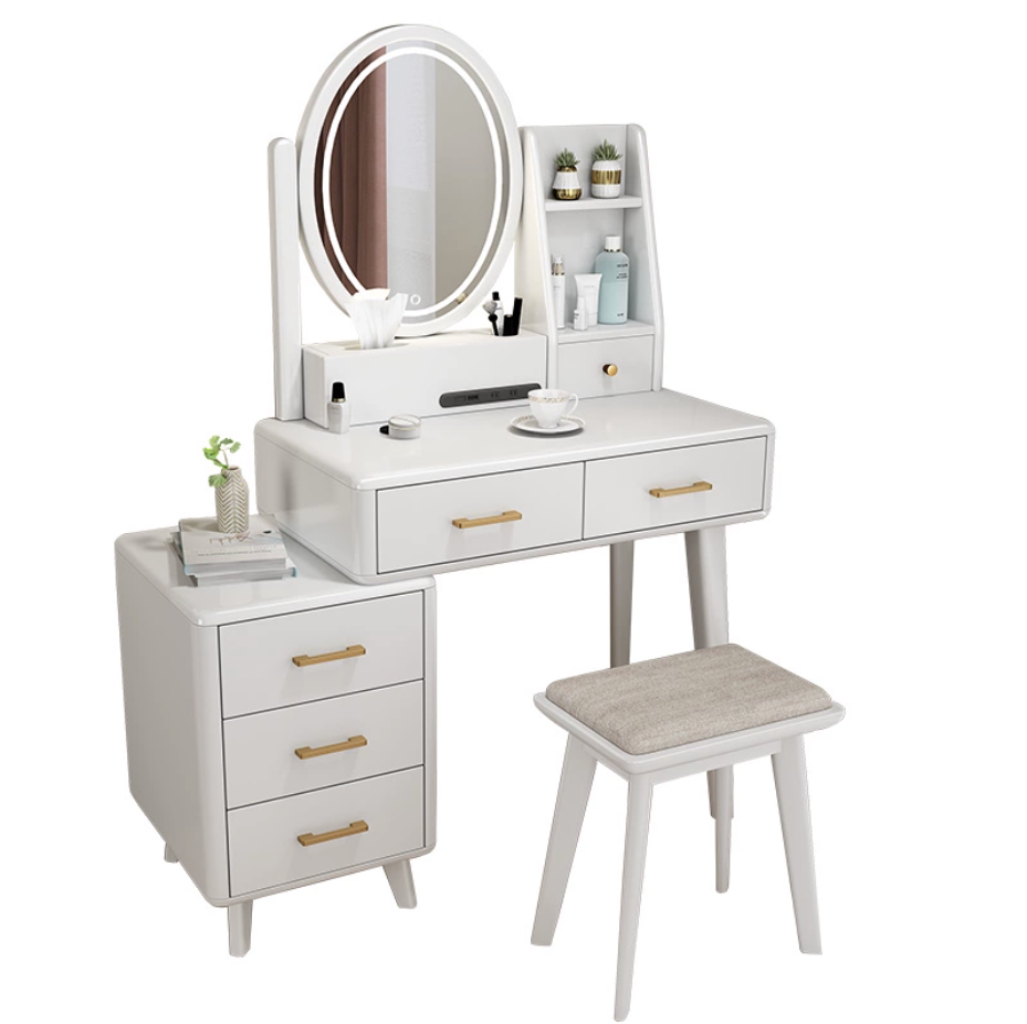 Hot Wholesale Unique Modern Simple Light Luxury European Wooden Dressing Table With Mirror