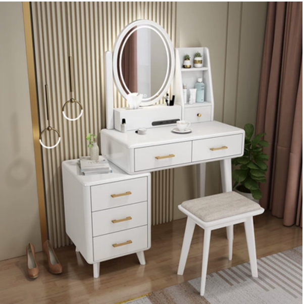 Hot Wholesale Unique Modern Simple Light Luxury European Wooden Dressing Table With Mirror