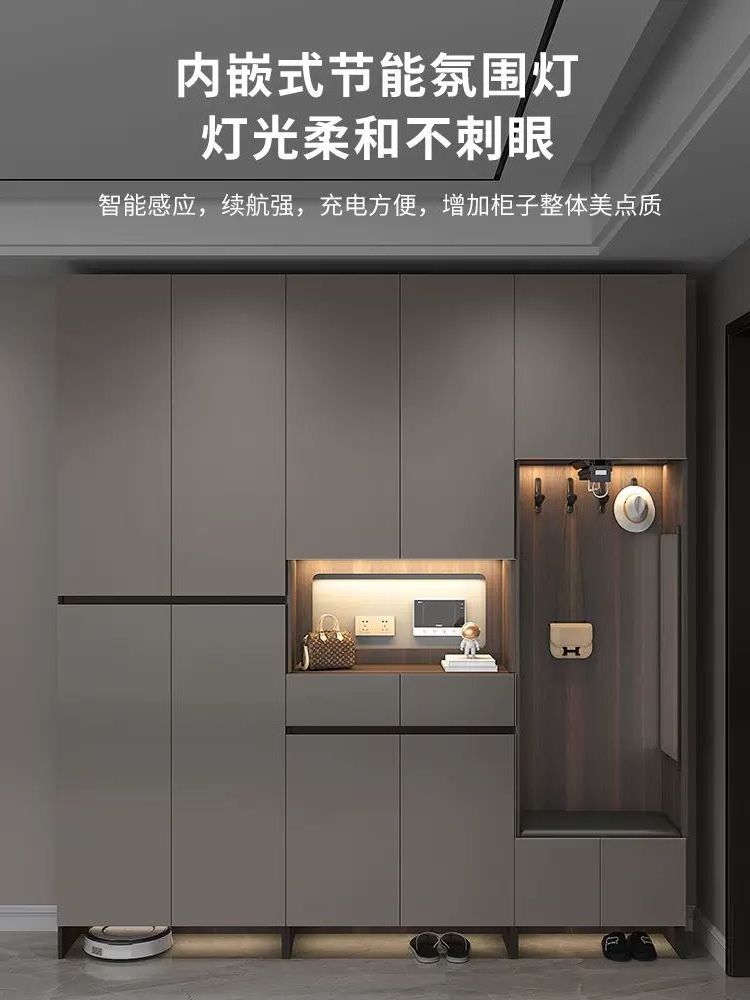 High Quality Customized Modern Design Cloth Cabinet Bedroom Furniture Large Storage Entrance Cabinet