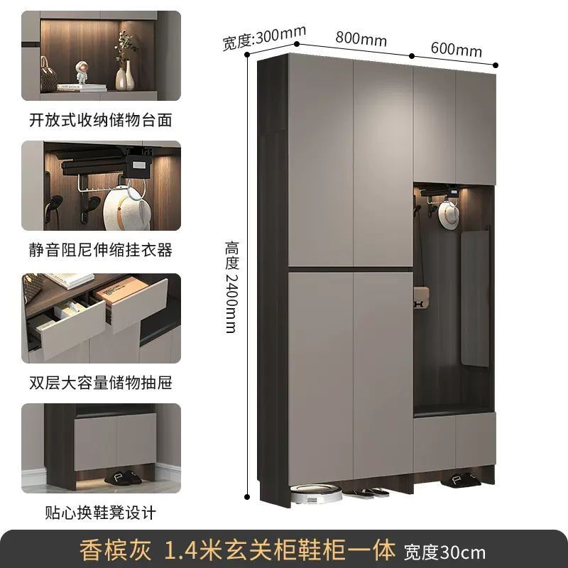 High Quality Customized Modern Design Cloth Cabinet Bedroom Furniture Large Storage Entrance Cabinet