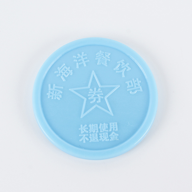 blank custom printing plastic token coin bar plastic tokens plastic white token