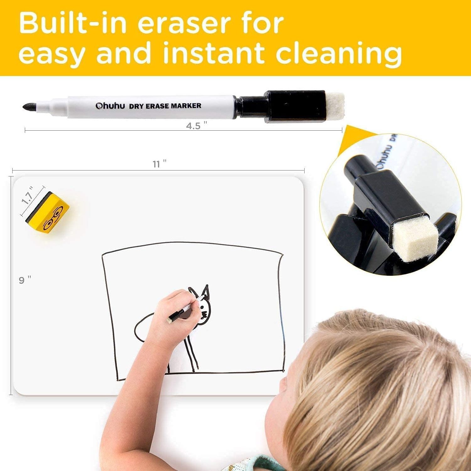 Learning and teaching small custom kids portable wholesale desktop double sided dry erase board