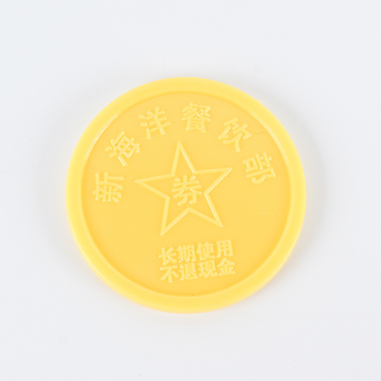 blank custom printing plastic token coin bar plastic tokens plastic white token