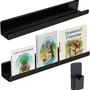 2-pack clear acrylic movable magnetic book shelf for whiteboard classroom