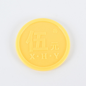 blank custom printing plastic token coin bar plastic tokens plastic white token