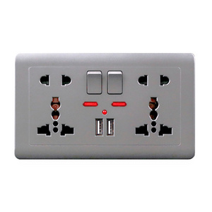 Smart USB Electrical Switch Double 2 Way Wall Socket