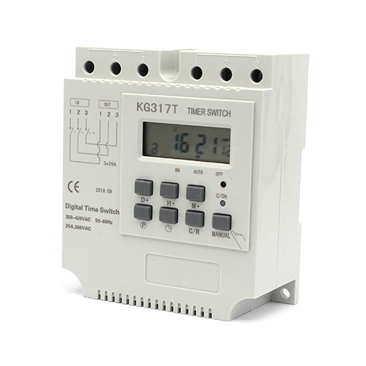 KG317T 380V DIN RAIL DIGITAL 3 PHASE TIMER SWITCH