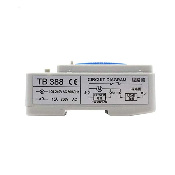 HOLSO Hot Sale TB-388 TB-35N TB38809NE7 Mechanical Motor Timer Switch Electrical Digital Timer with Battery 15 Minutes 220V 15A