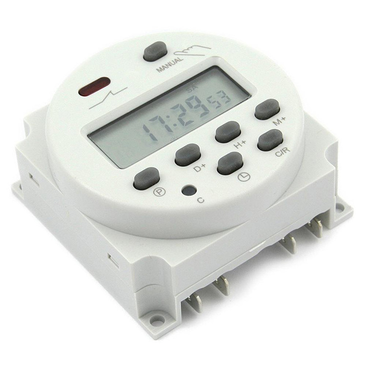 Solar Energy Timer Switch Weekly Programmable Digital Timer Customized Digital Mini Lcd Digital Daily NBL101A 12V Dc 16A 100pcs