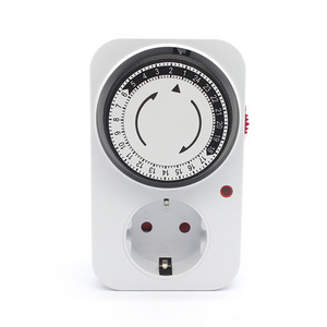 Hot Sale Korea European Standard 24H Analog Electronic Light Programmable Automatic 220V 240V Plug In Mechanical Timer Switch