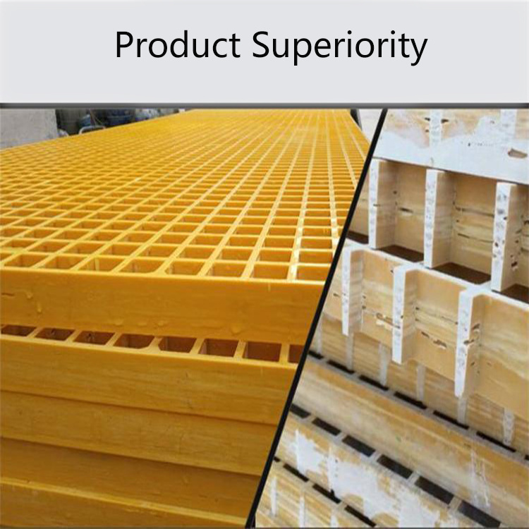 Customized Composite Fiberglass Mesh Walkway FRP GRP Moulded And Pultruded Platform Grating