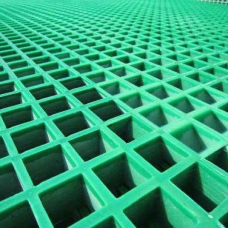 Molded FRP grating with chequered mesh fiberglass FRP grating manhole cover fiberglass plastic grating 4x8 feet FRP sheets