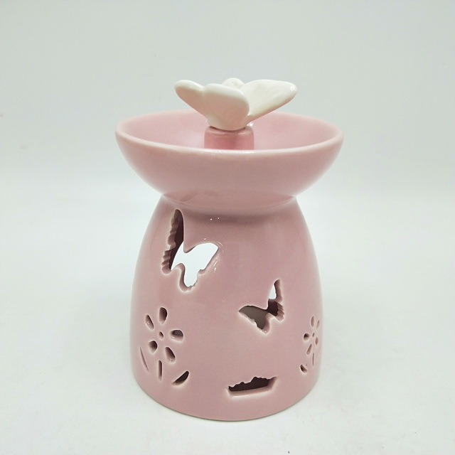 Essential oil diffuser Butterfly Cut Ceramic oil burner Candle burner Handmade ceramic aromatherapy oil burner