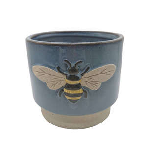 Cute Ceramic Animal butterfly bee Flower Pot for Home Garden Decoration Green Planting Desktop Pot