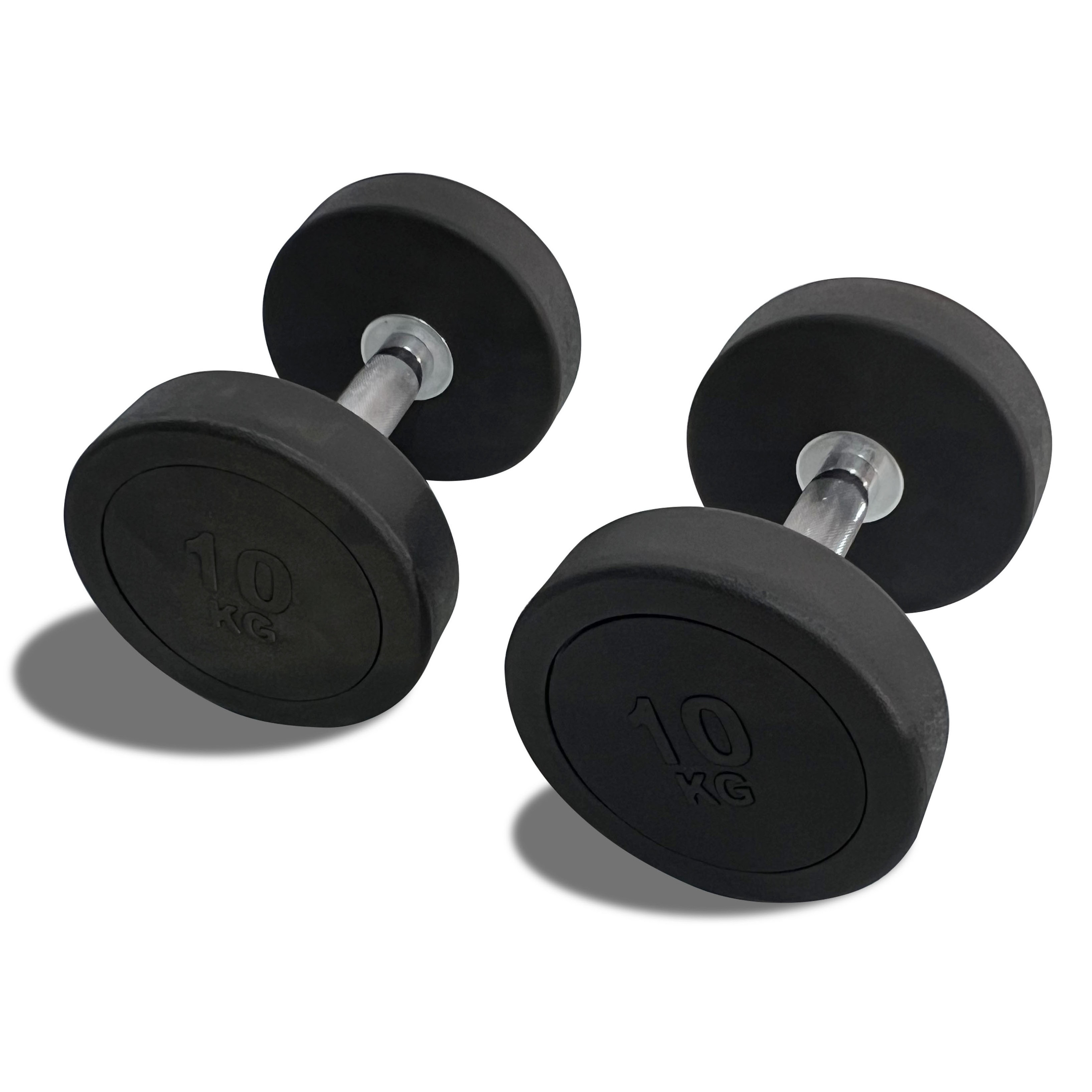 Commercial Free Weights Mancuernas Set Gym Equipment Fitness Black Urethane PU Round Dumbbell Rack