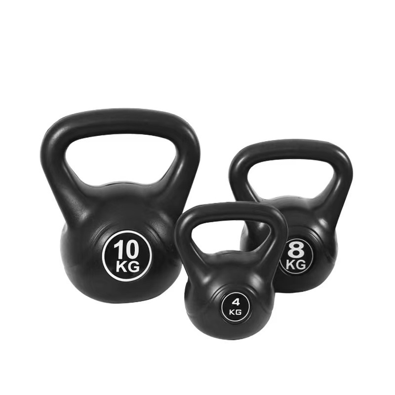 China factory sale black cement sand kettlebell 8kg 10kg 12kg 16kg low price