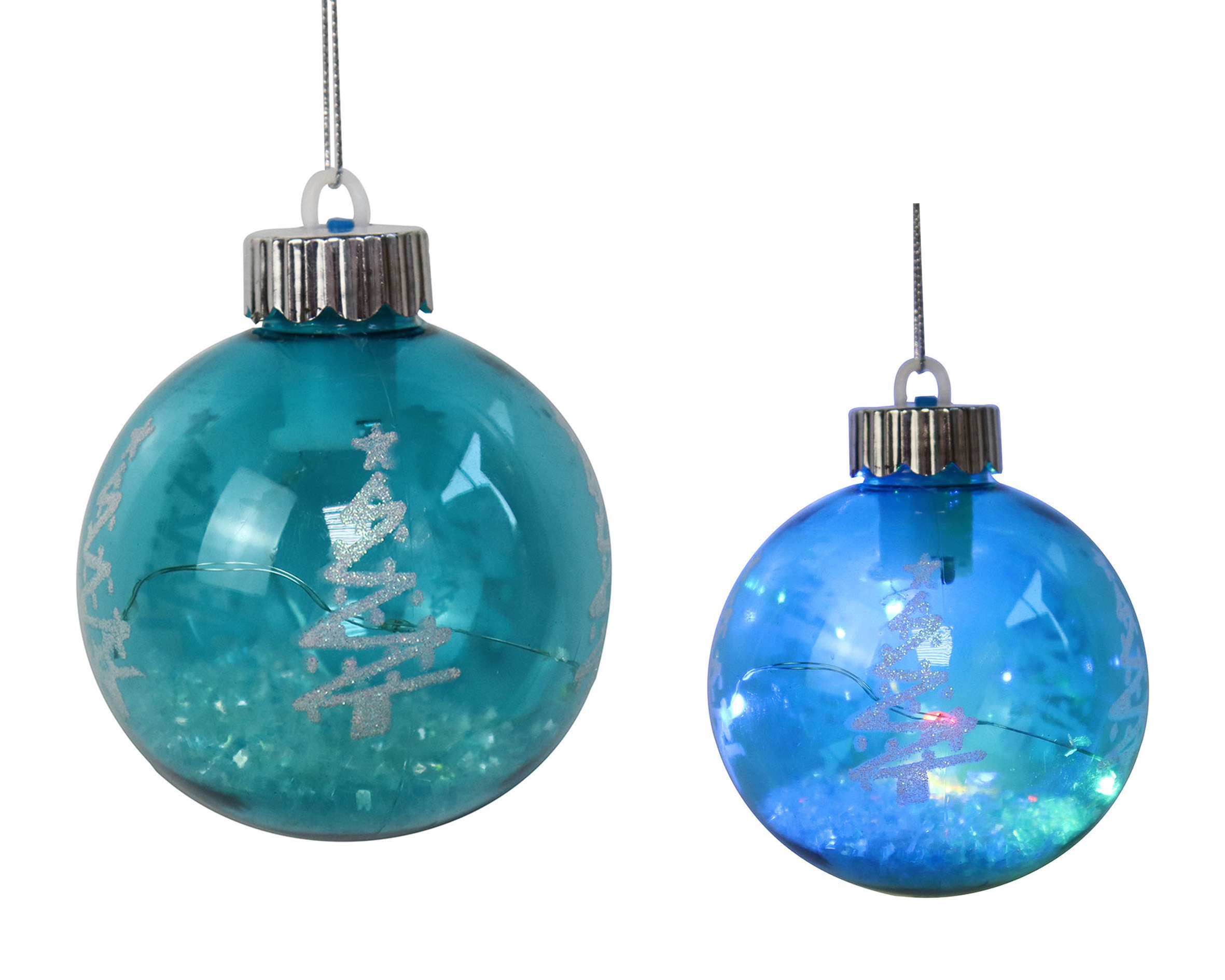 80MM Tree Flat Bauble Wholesale Christmas Transparent Pendant Clear Plastic Balls Ornaments