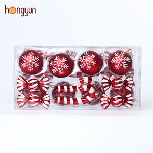 20PCS Christmas Tree Navidad Decoration Ball Red White Christmas Decorations