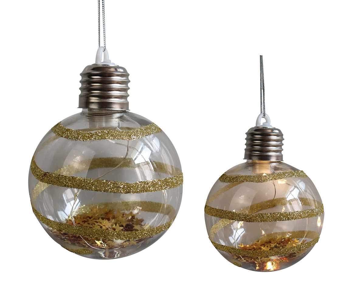 80MM Tree Flat Bauble Wholesale Christmas Transparent Pendant Clear Plastic Balls Ornaments