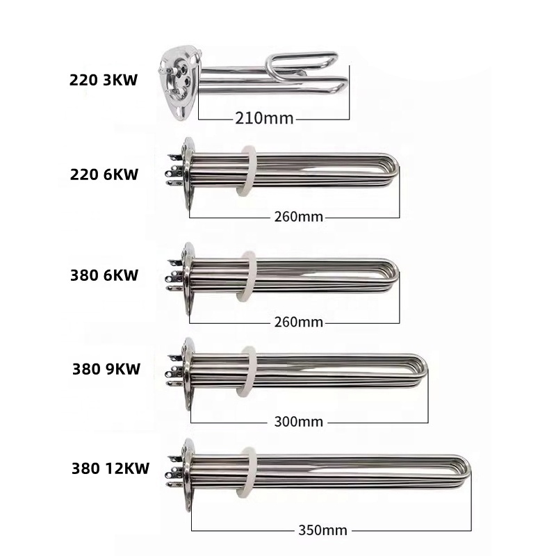 SUS304 Immersion water heater element for dishwasher heating element 3KW 6KW 9KW 12KW in stock