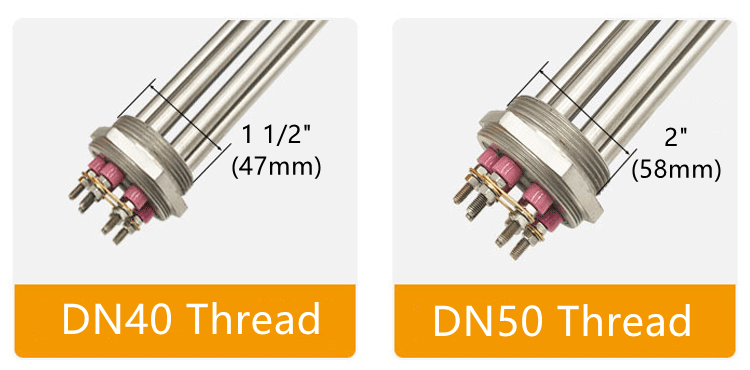 CE certified Boiler immersion heater element 380v Oil immersion heater elements 230v in stock