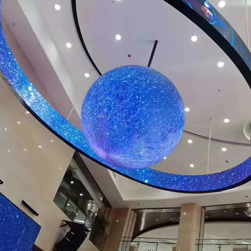 P2.5 indoor 3D Round ball advertising display Spherical Flexible outdoor ball led Sphere Led Display