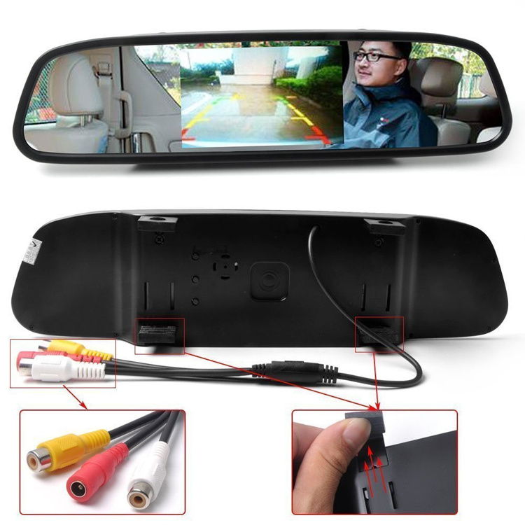 4.3 inch LED Seat Roof Rear View Mirror Car Monitor