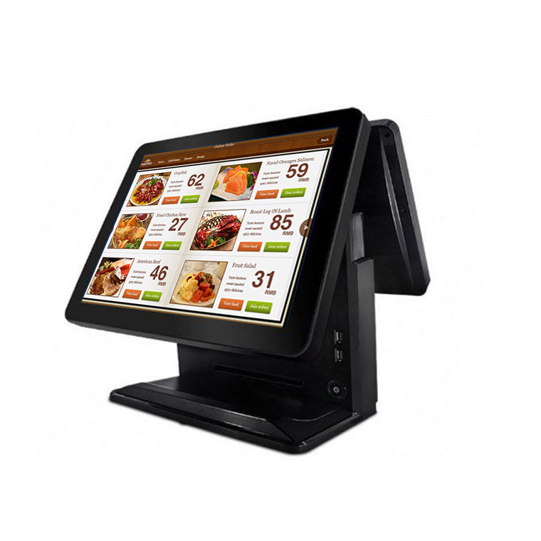 15 Inch All In One Pos Terminal Machine Double Sided Touch Screen Capacitive Touch Screen Pos System touch screen monitor