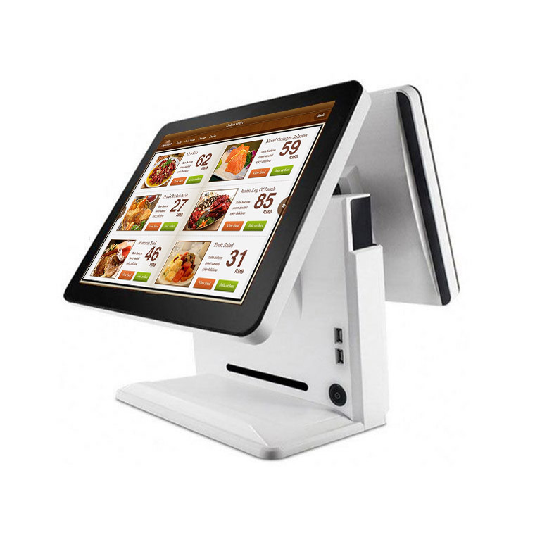 15 Inch All In One Pos Terminal Machine Double Sided Touch Screen Capacitive Touch Screen Pos System touch screen monitor