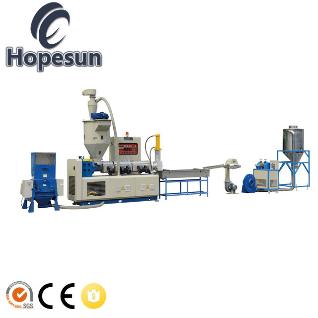 PP HDPE LDPE PE Garbage PVC EPS PET PP two stage plastic compactor pelletizing  machine