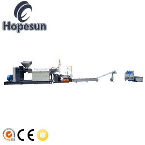 PP HDPE LDPE PE Garbage PVC EPS PET PP two stage plastic compactor pelletizing  machine