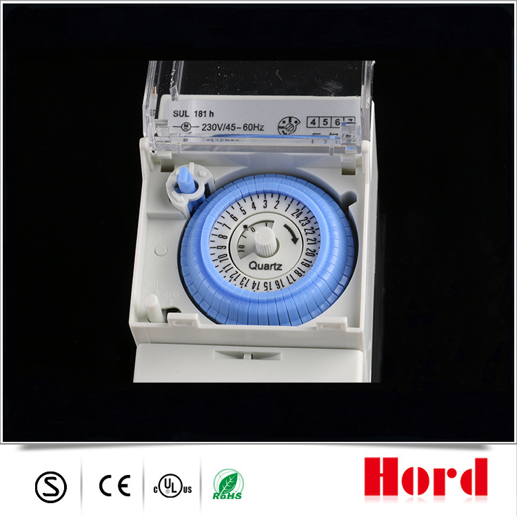 Hord Electric Din Rail 24 Hours Daily Programmable Mechanical Timer Switch SUL181H