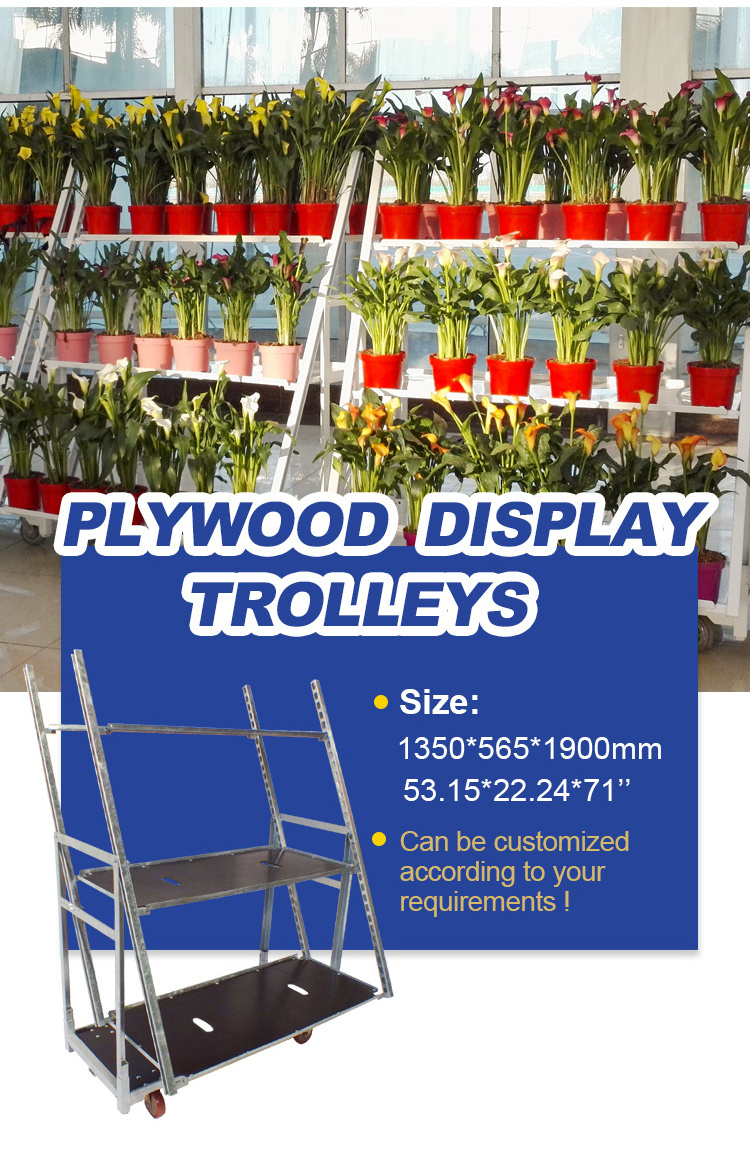 new style flower trolly, flower cart used in nursery garden