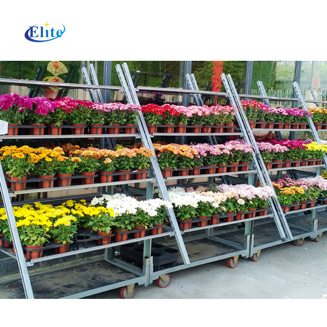 new style flower trolly, flower cart used in nursery garden