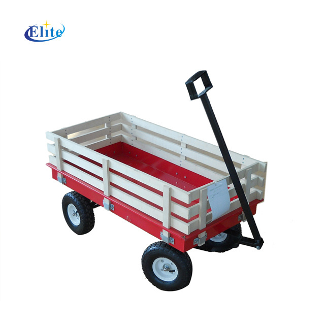 Durable outdoor wooden children garden tool cart