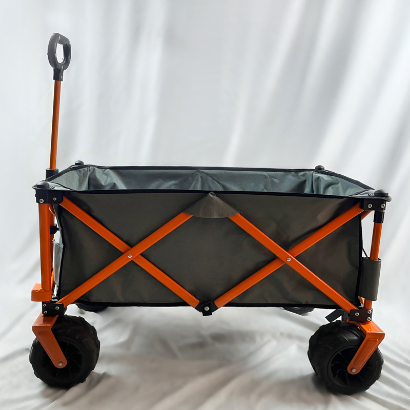 collapsible folding wagon cart big wheel beach camping cart wagon portable 4 wheel