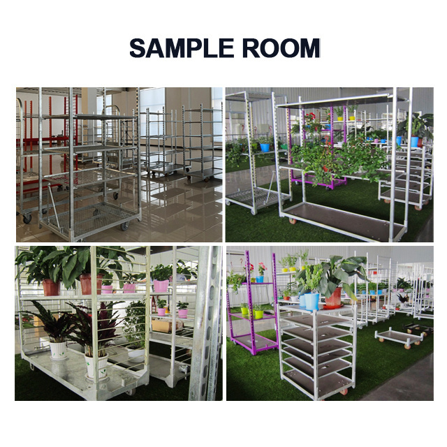 CC cart/ dutch flower trolley/ steel frame trolley with plywood shelf