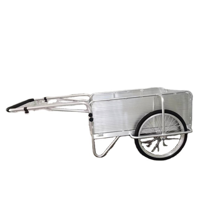 Aluminium garden center nursery transport wagon folding cart