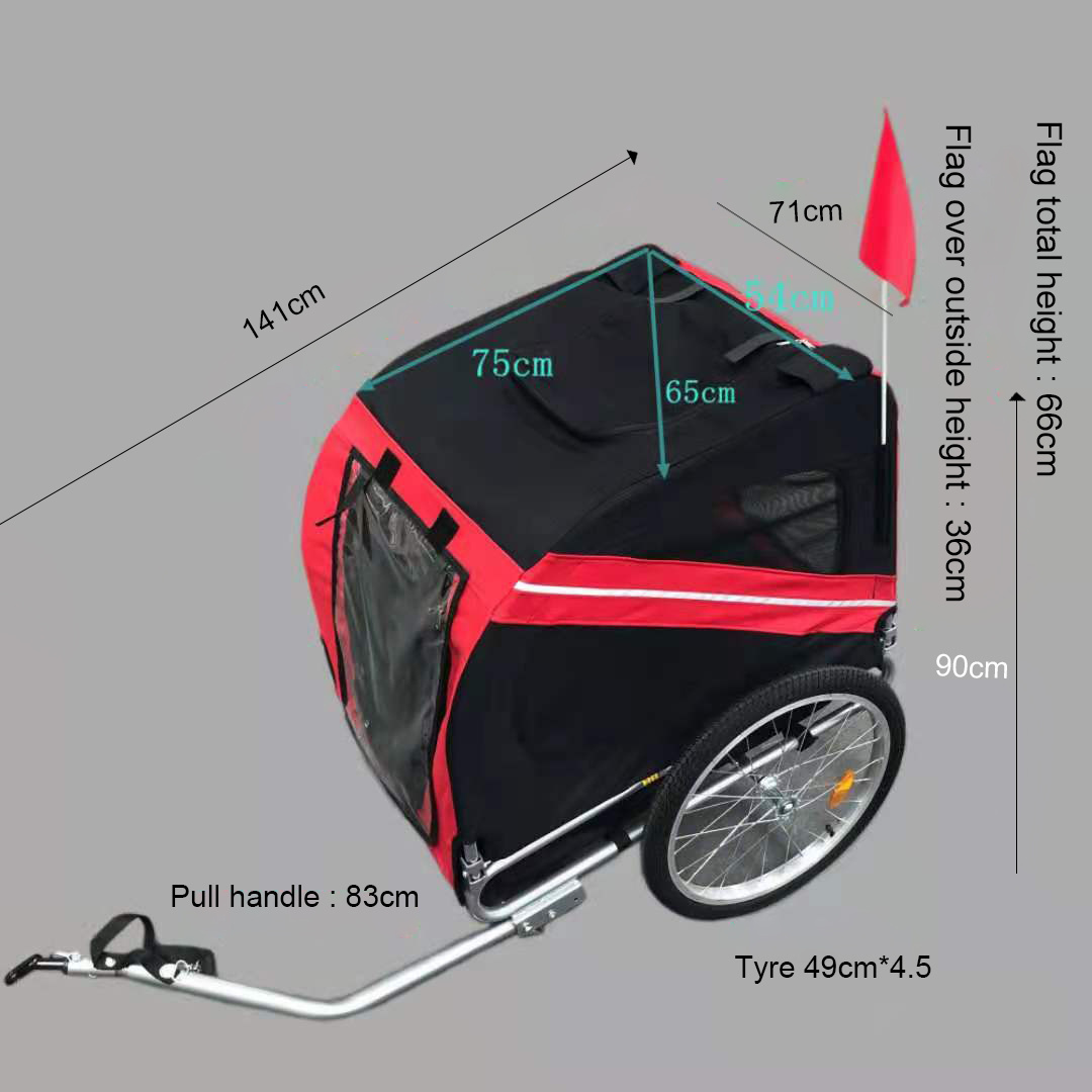 Camping pet dog bicycle trailer bike cargo trailer